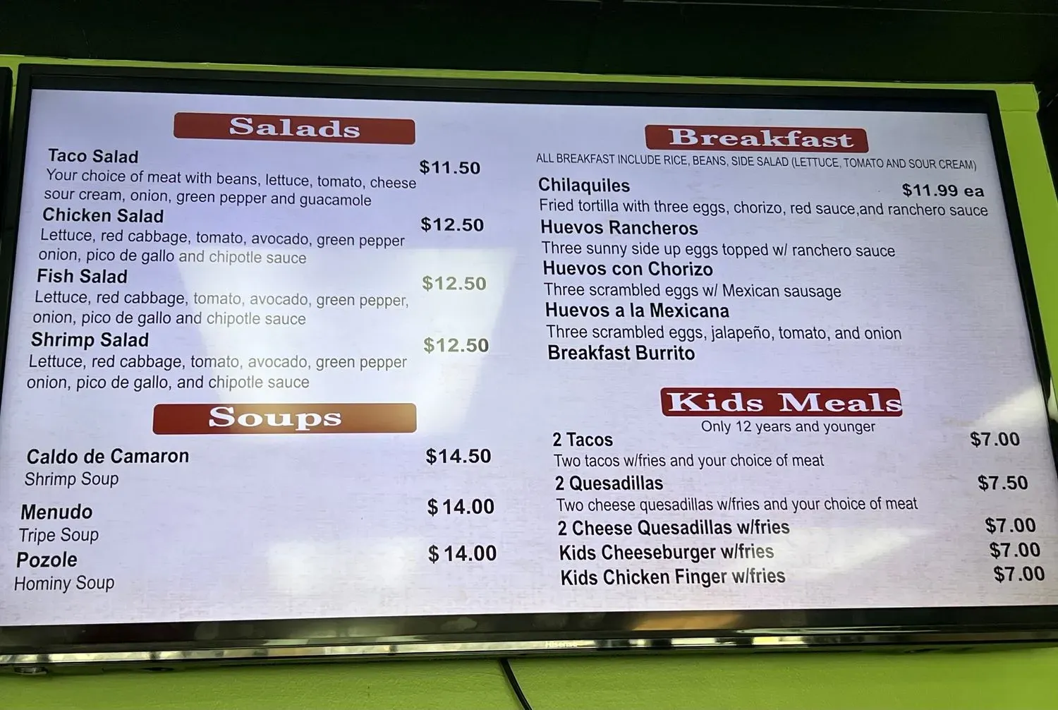 Menu 1