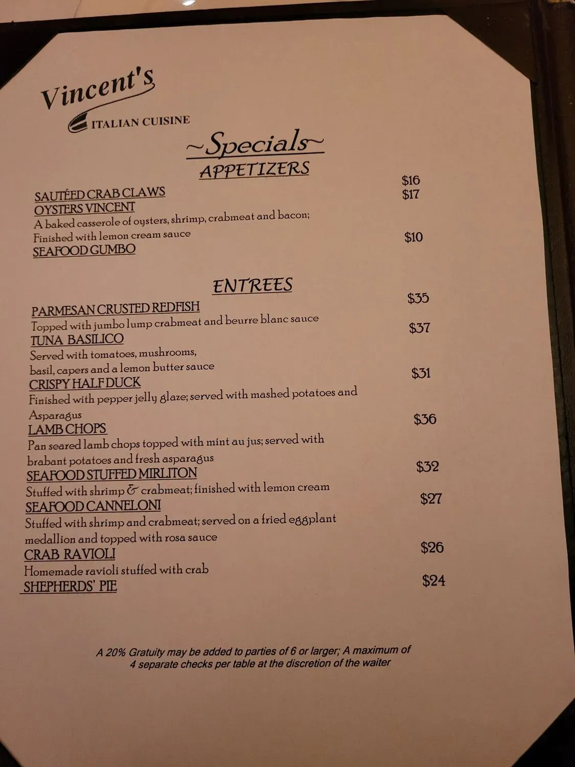 Menu 1