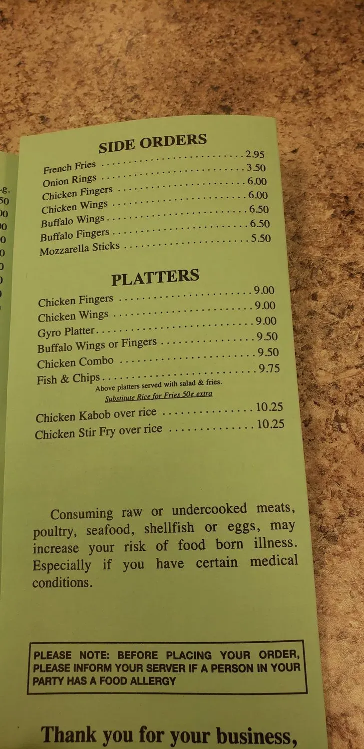 Menu 5