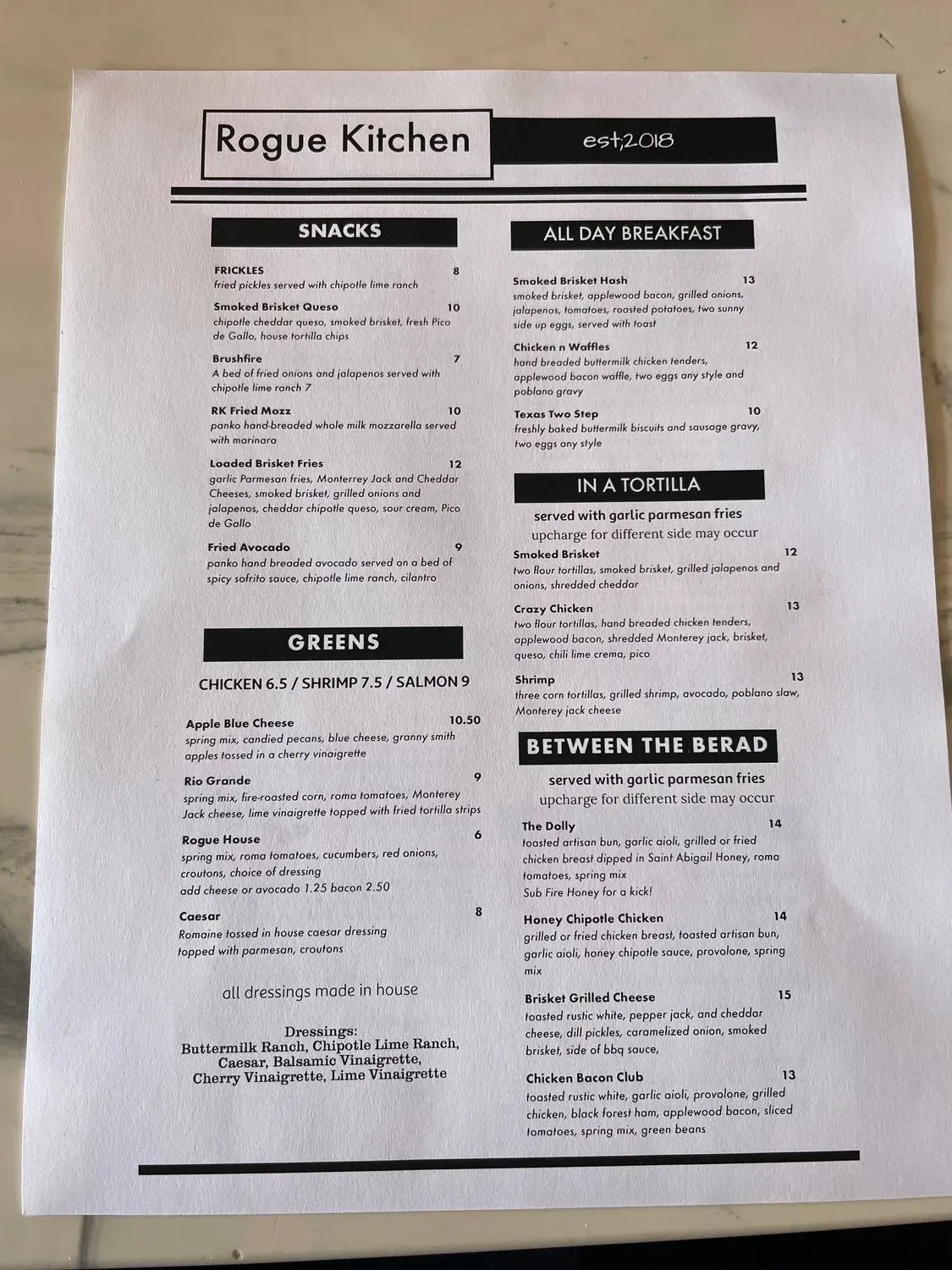 Menu 1