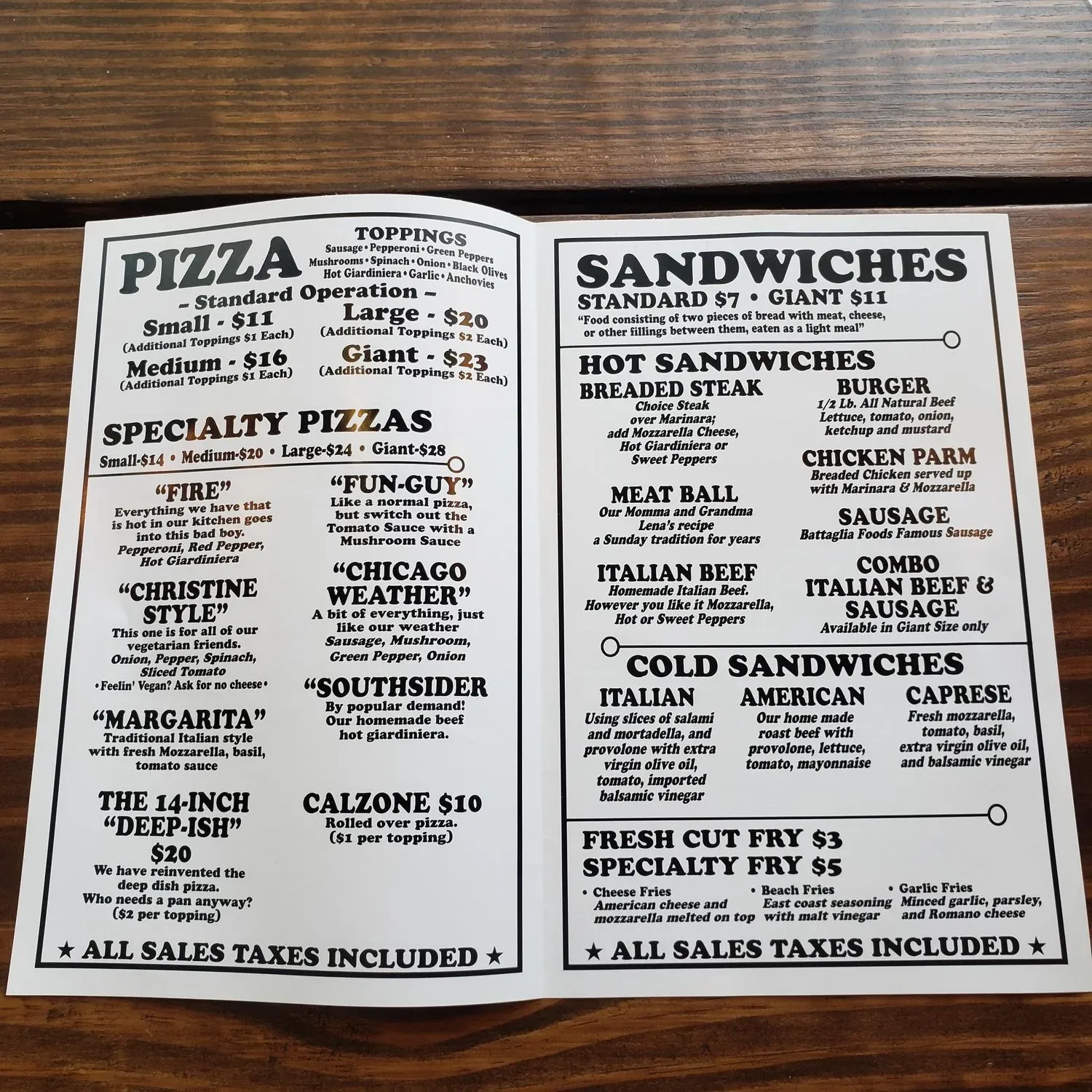 Menu 1