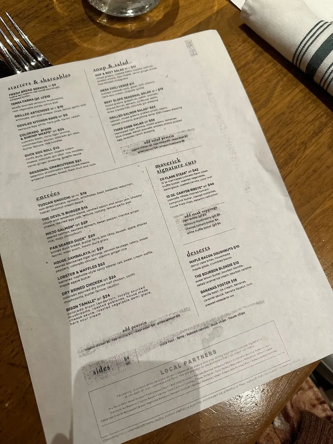 Devil's Kitchen Menu - Updated November 2025