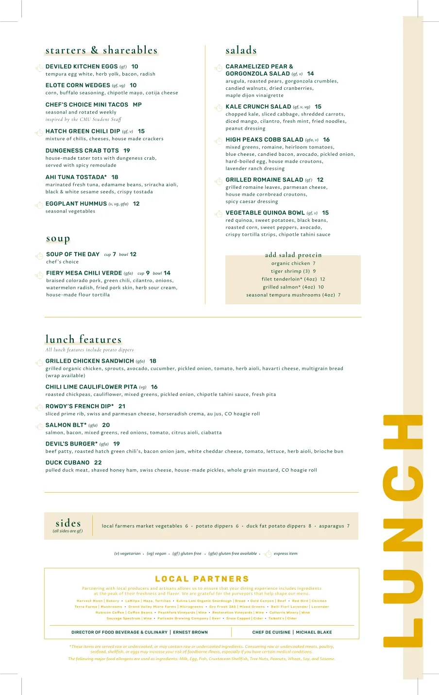 Devil's Kitchen Menu - Updated November 2025