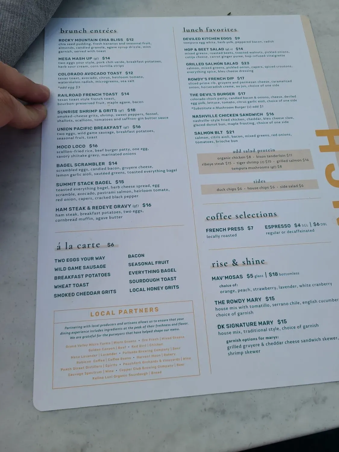 Devil's Kitchen Menu - Updated November 2025