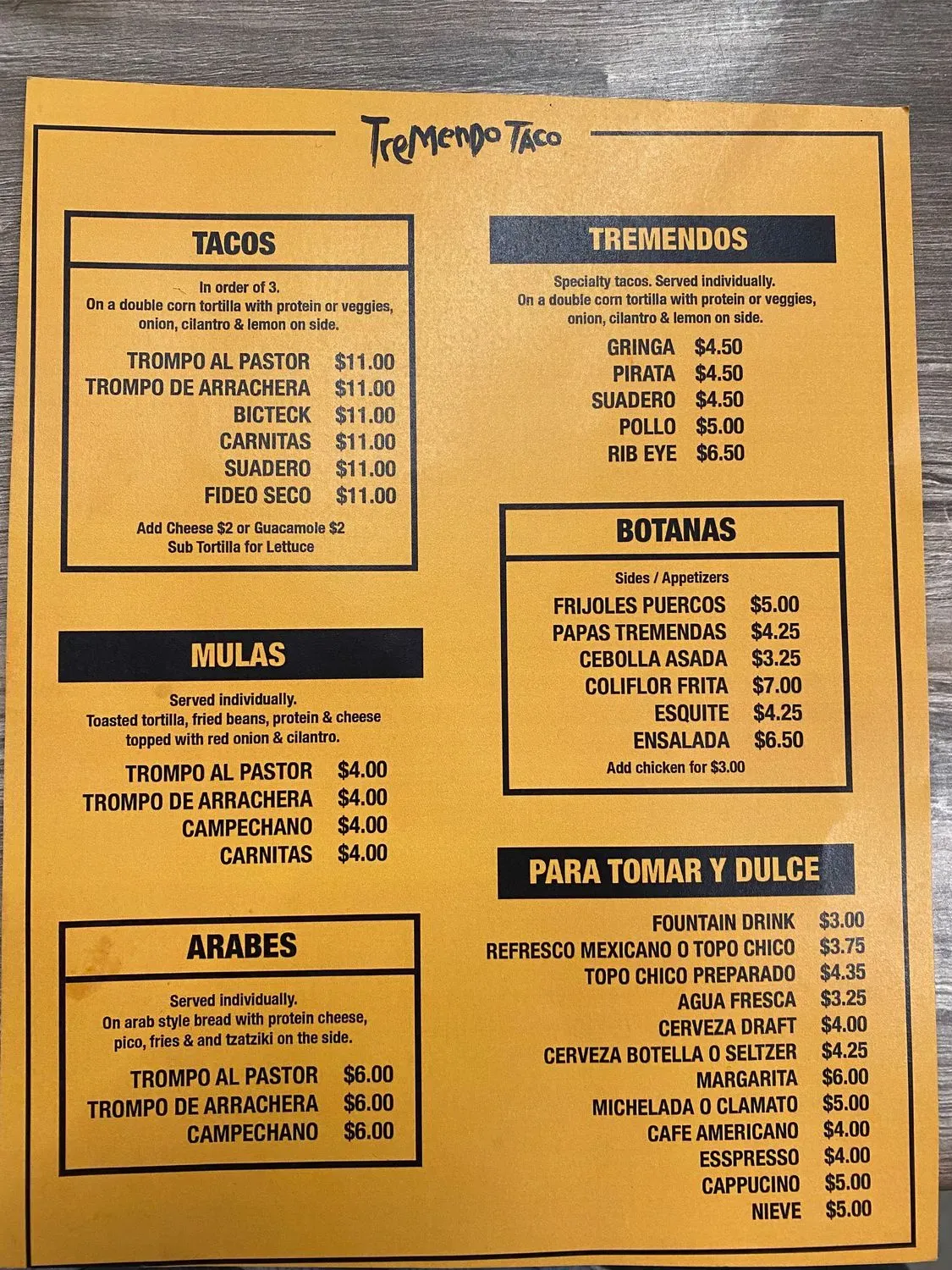 Menu 1