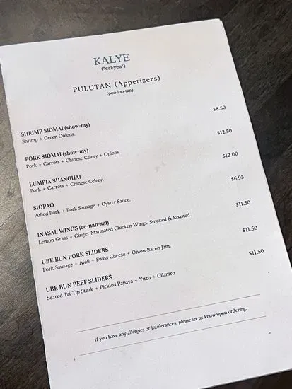 Menu 5