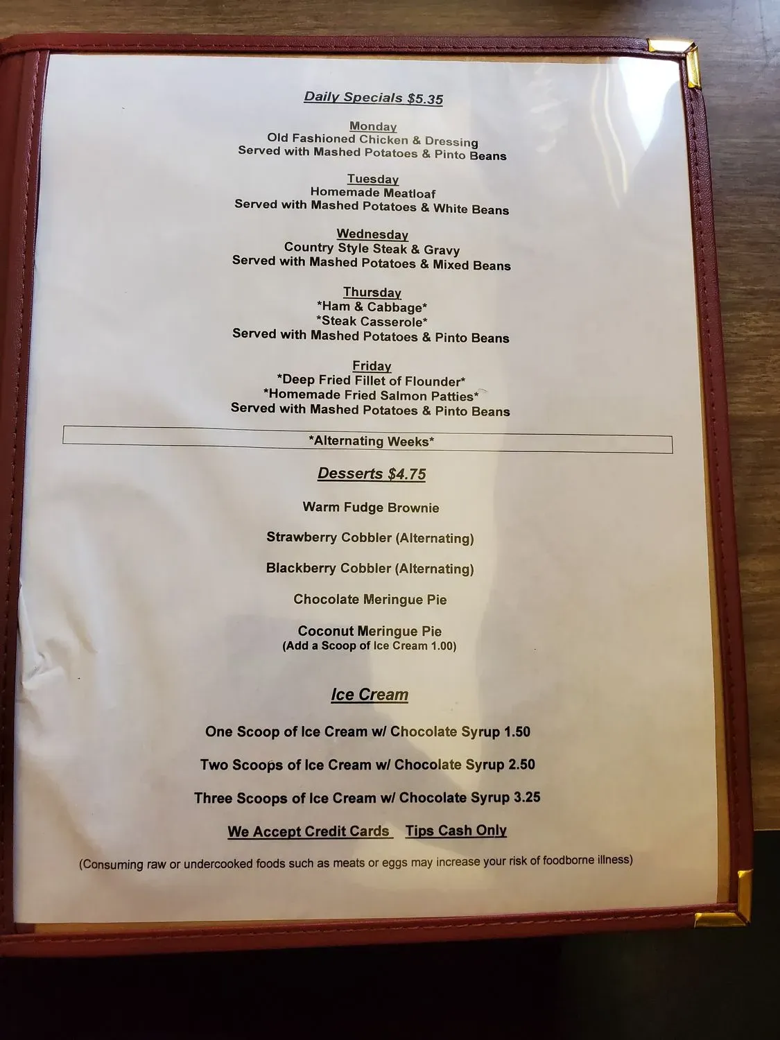 Menu 4