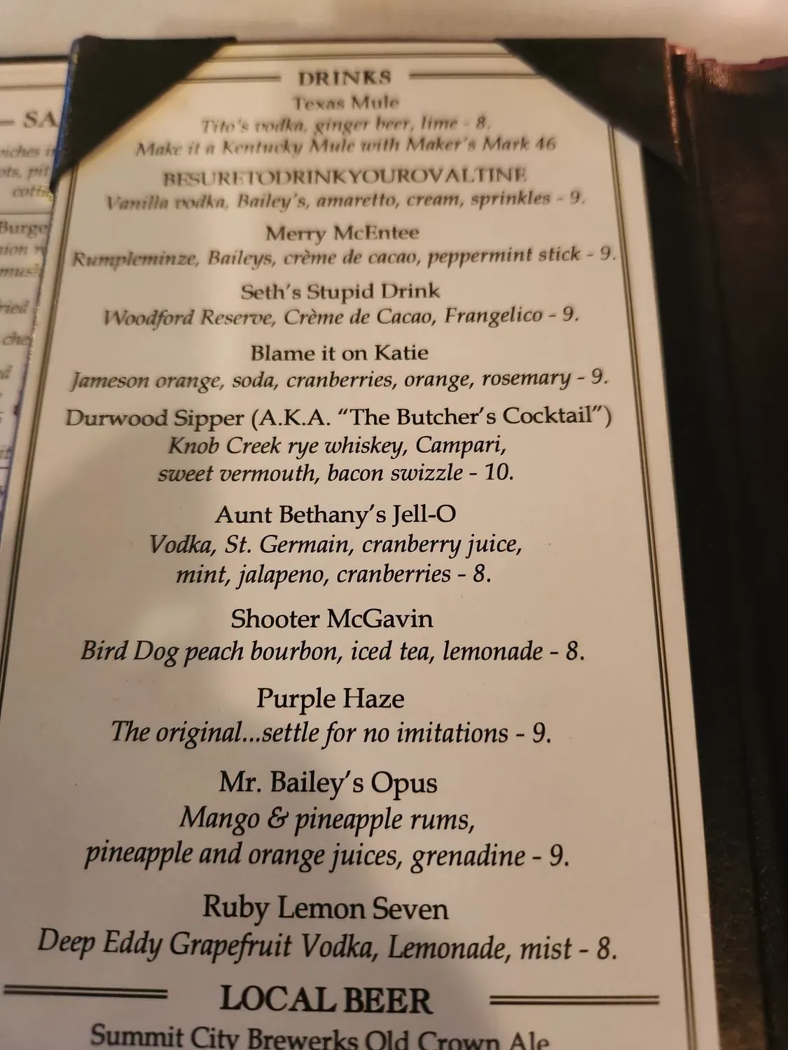 Menu 5