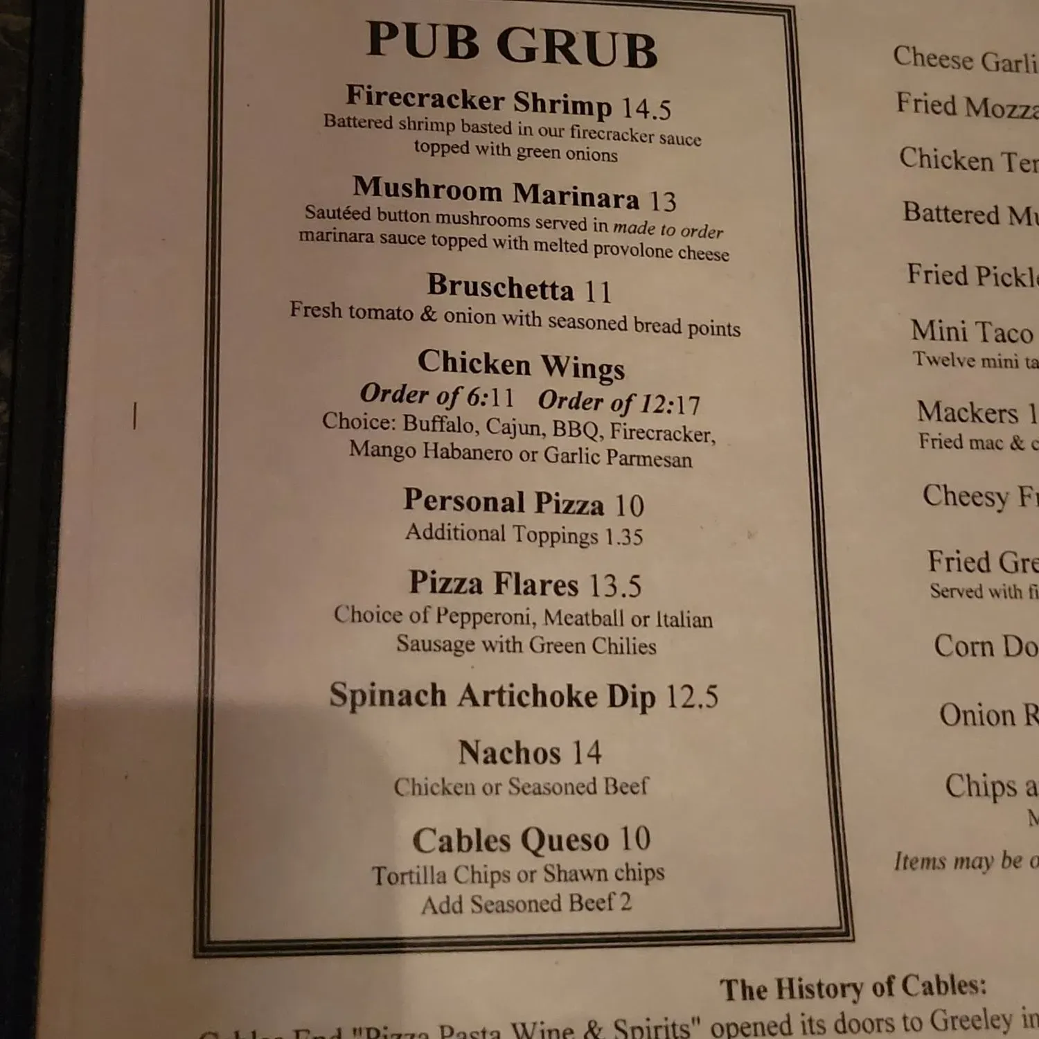 Menu 1