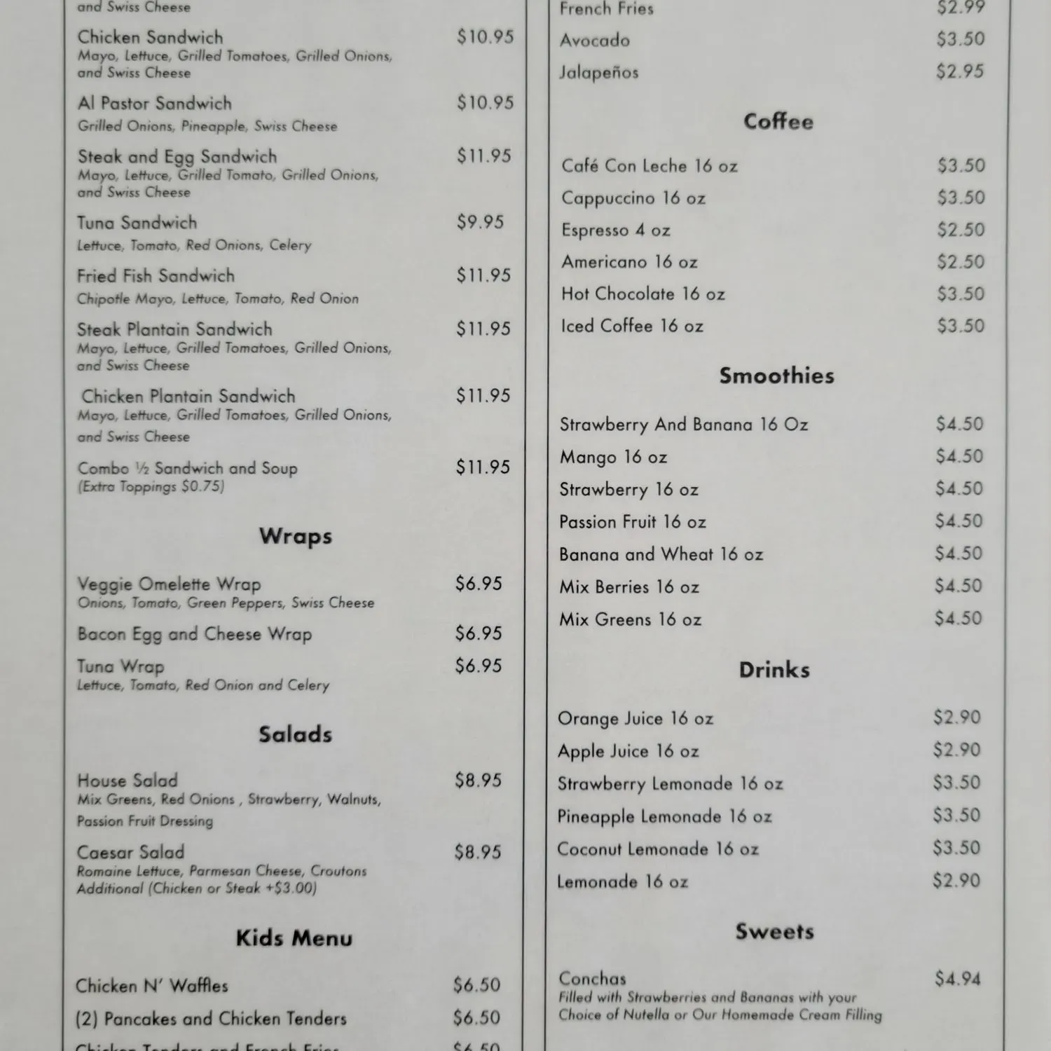 Menu 1