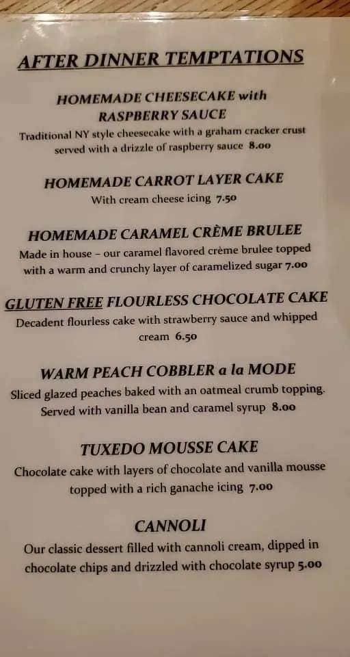 Red White and Brew Menu - Updated November 2025