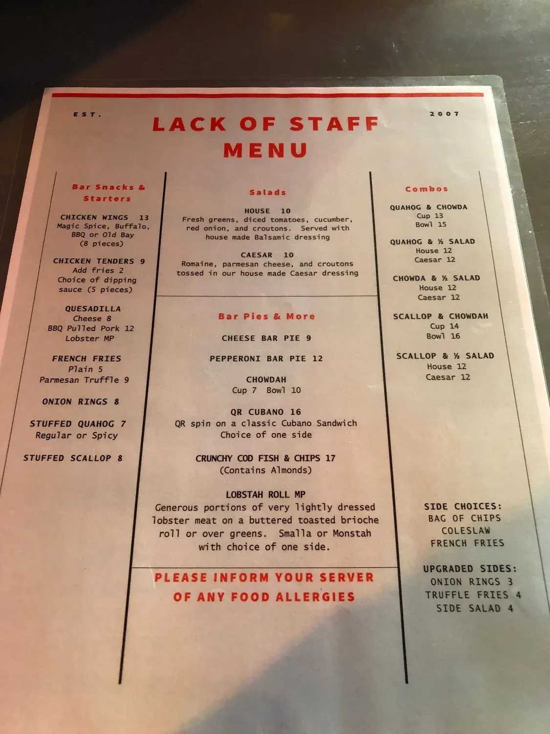 Menu 1