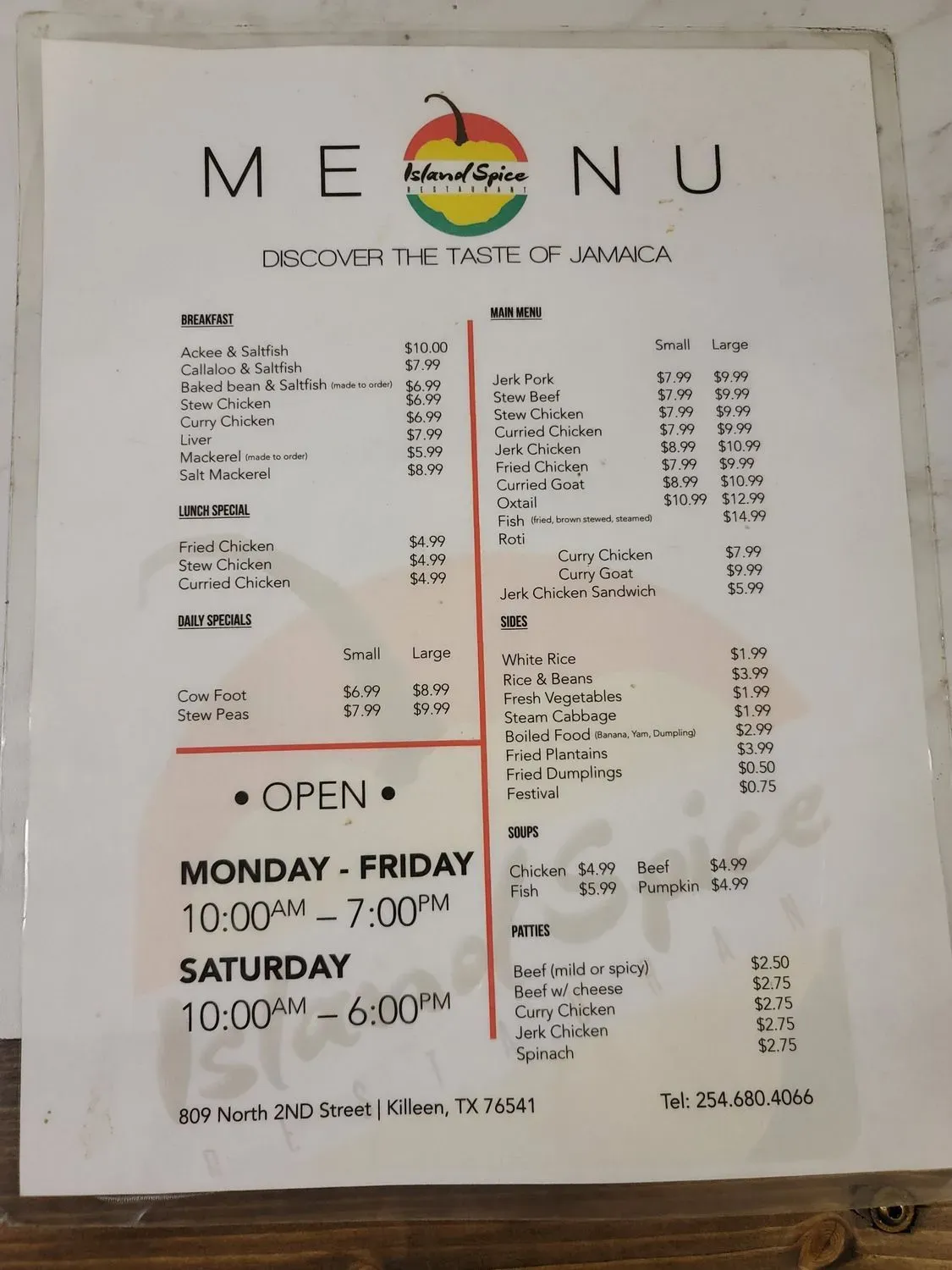 Menu 1