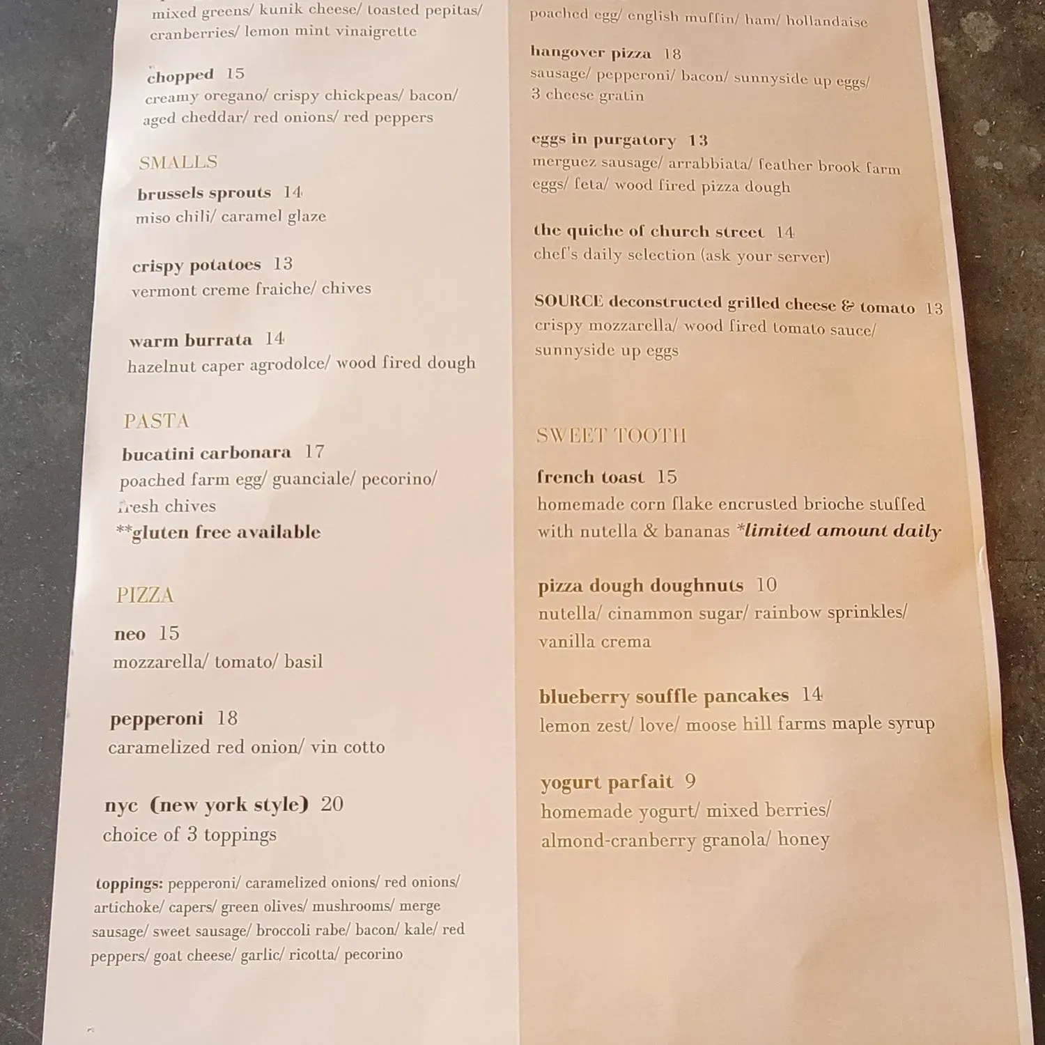 Menu 2