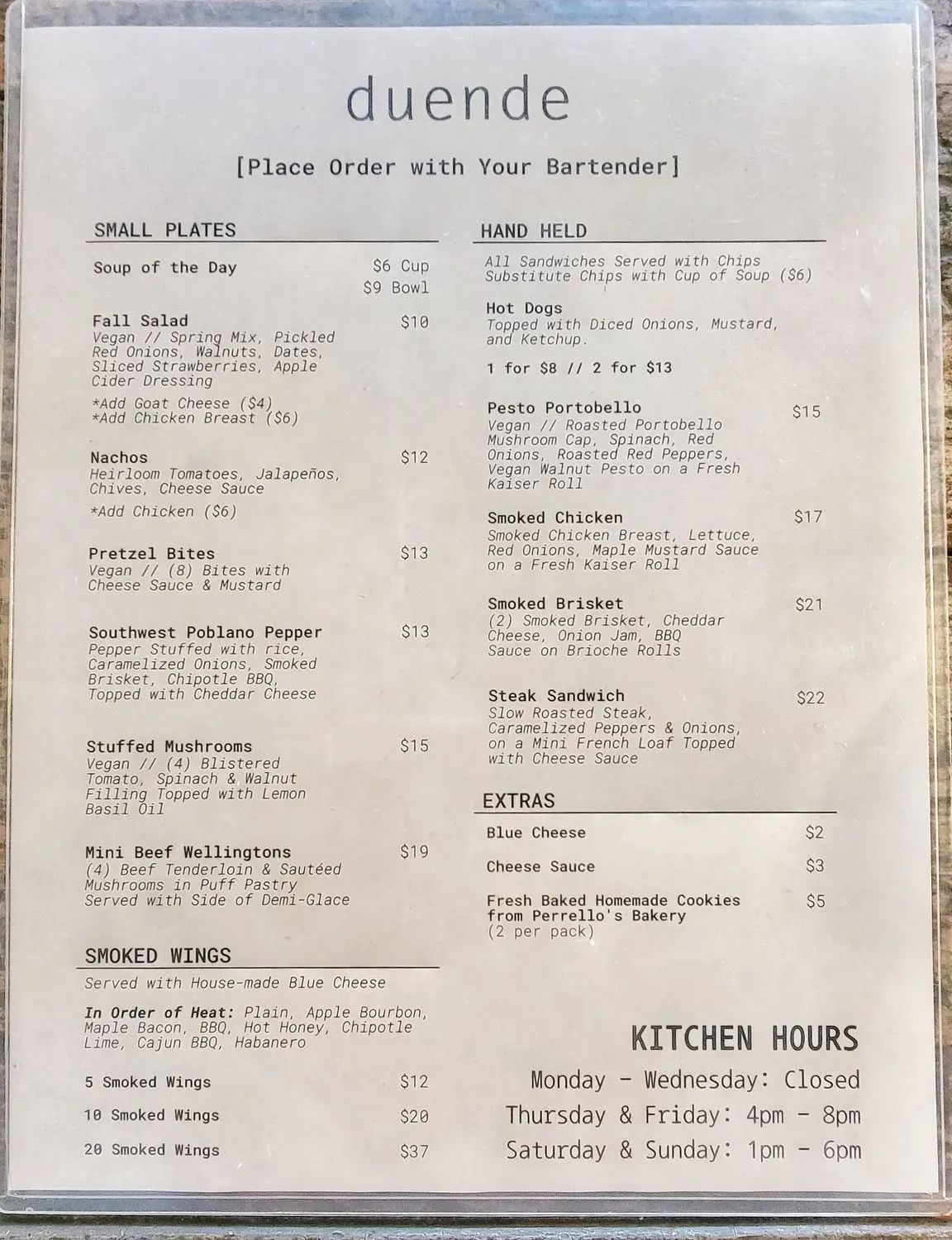 Menu 1