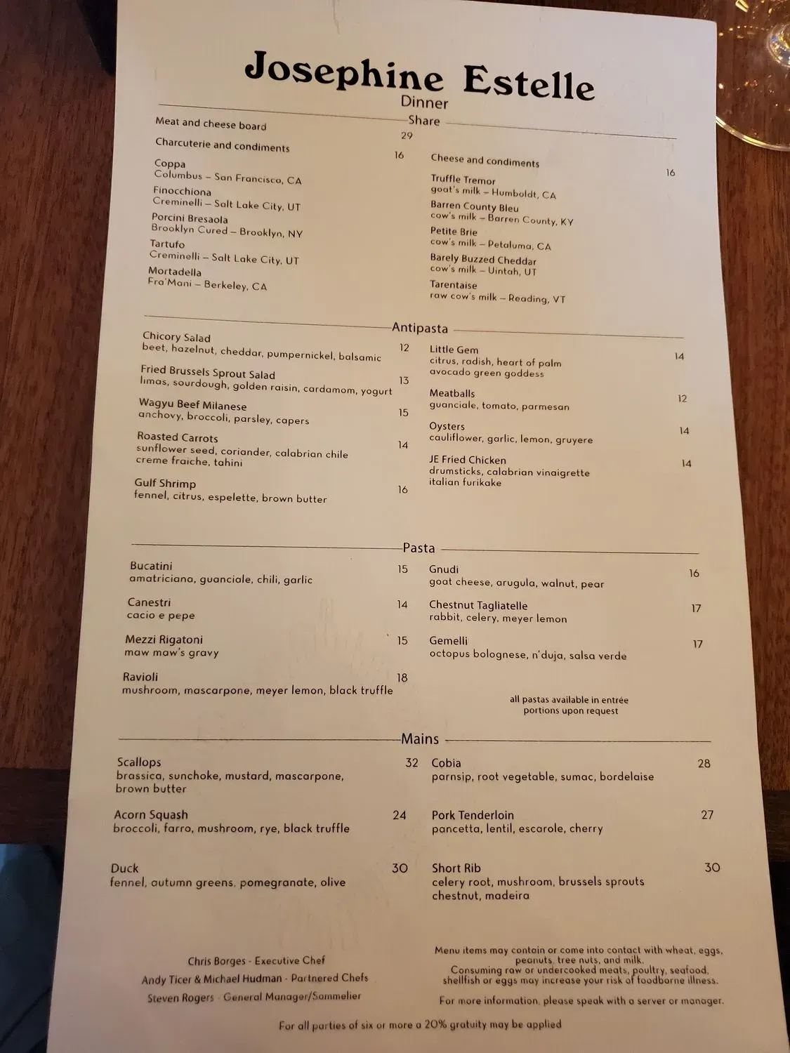 Menu 1