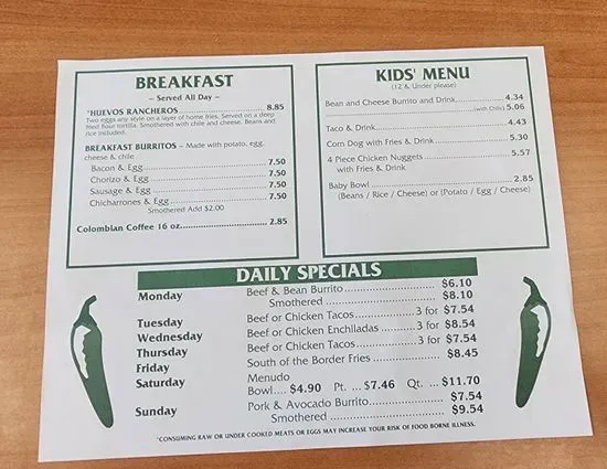 Menu 1