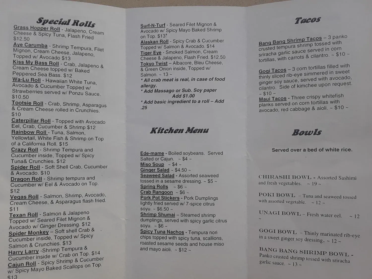 Menu 3