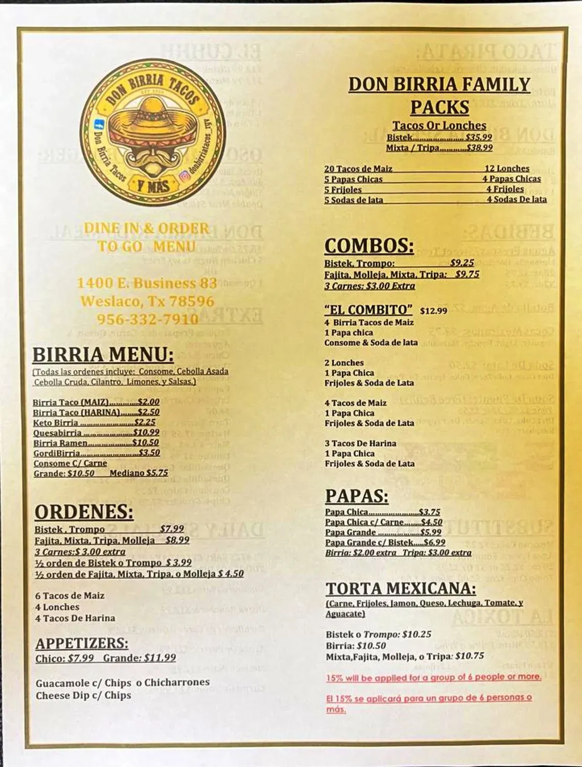 Menu 2