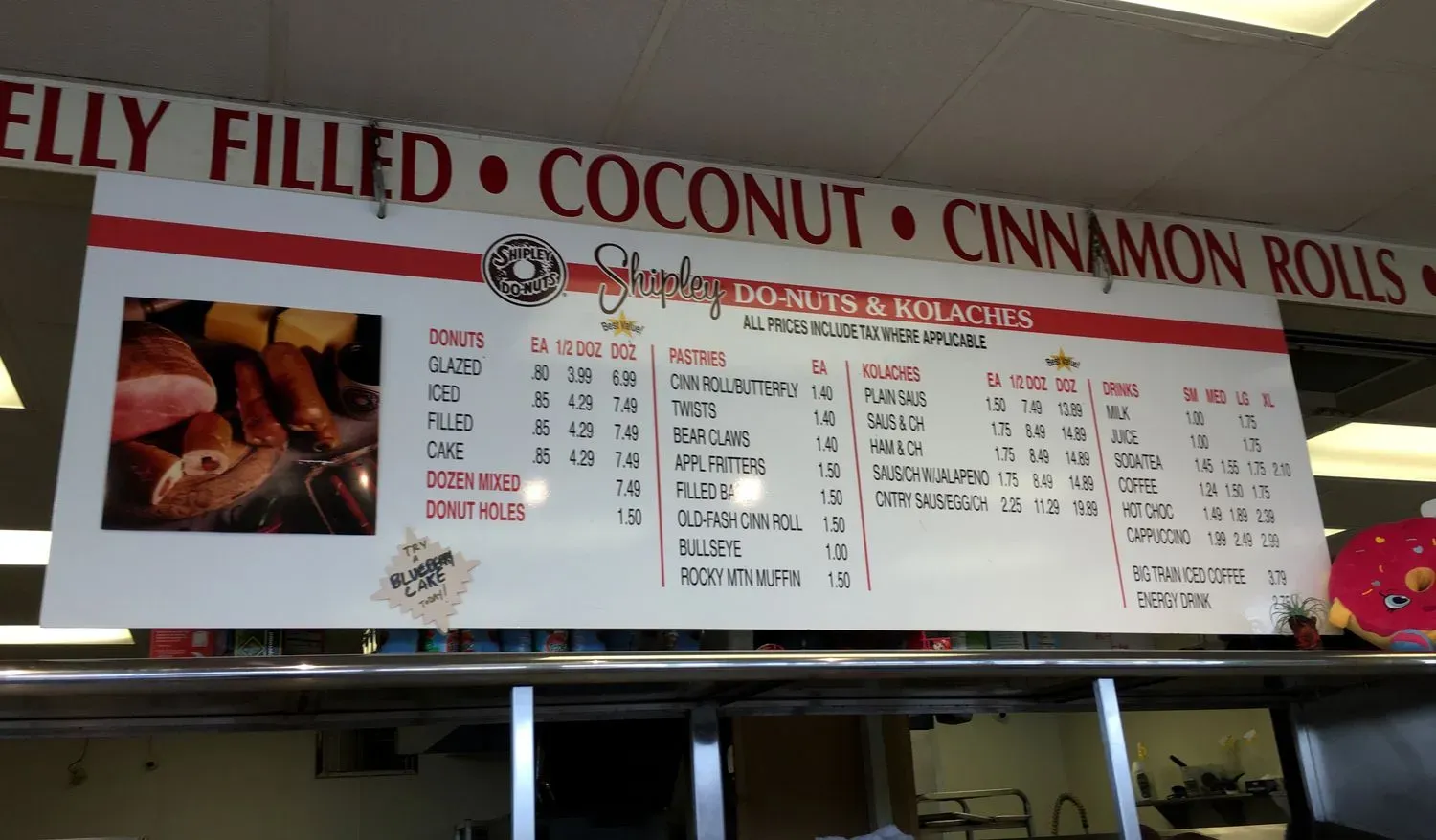 Shipley Do-Nuts Menu - Updated November 2025