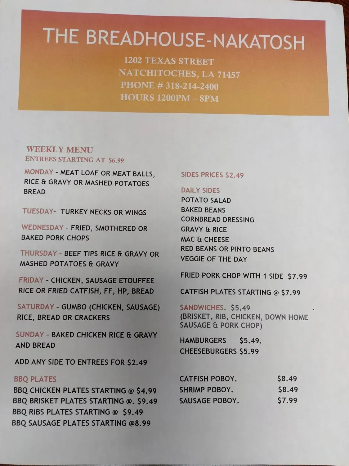 Menu 1