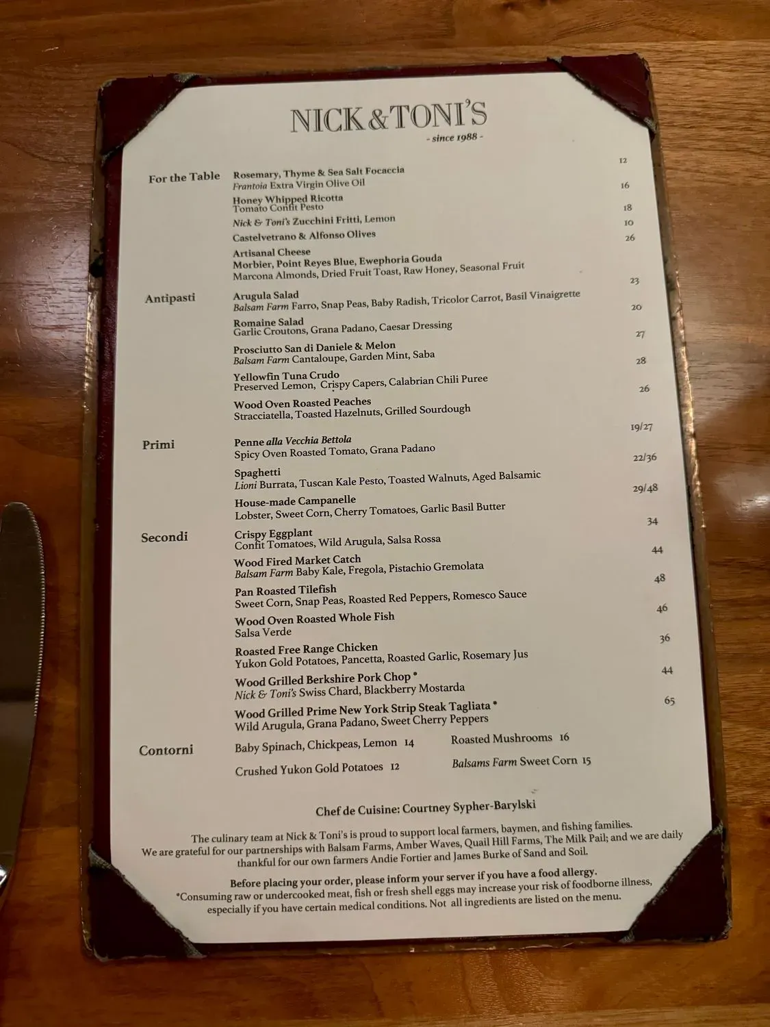 Menu 1