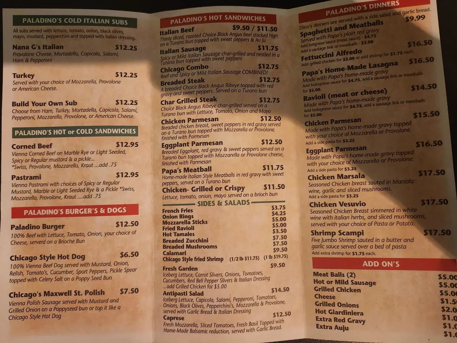 Menu 2