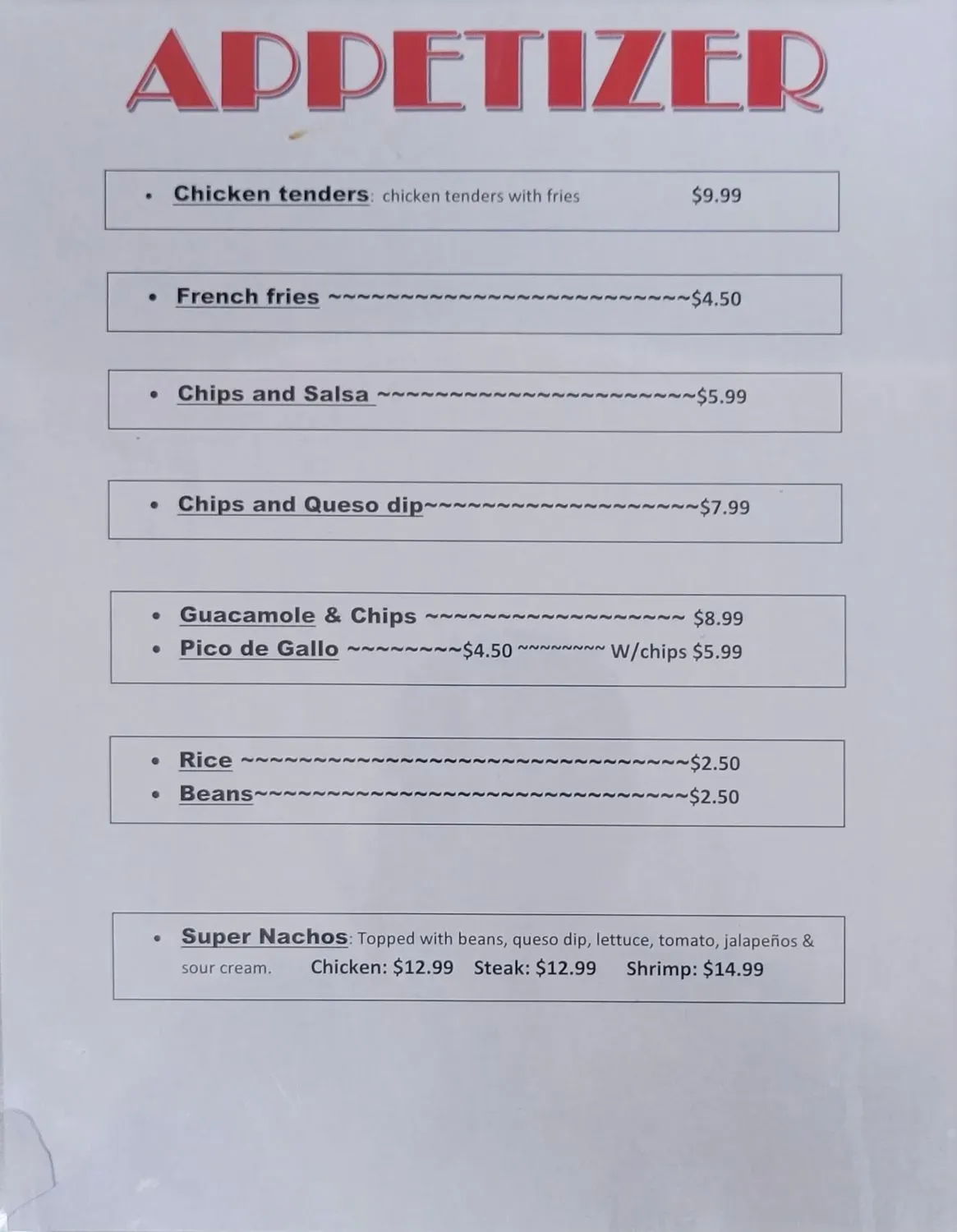 Menu 5