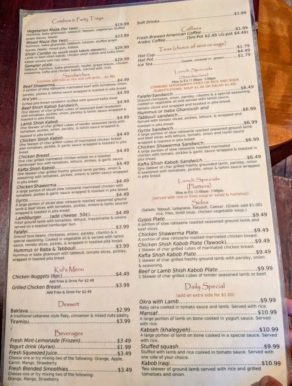 Menu 2