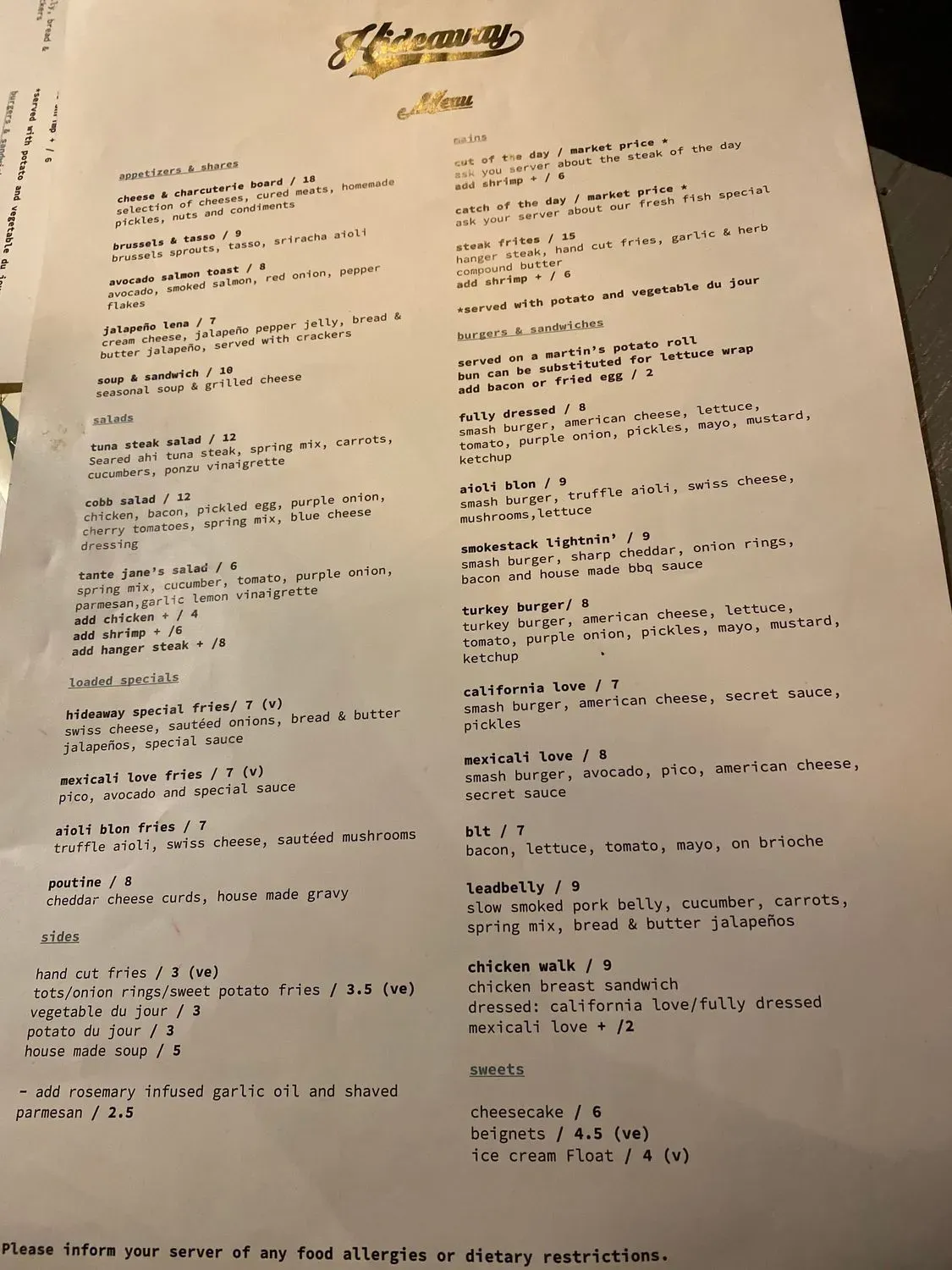 Menu 1