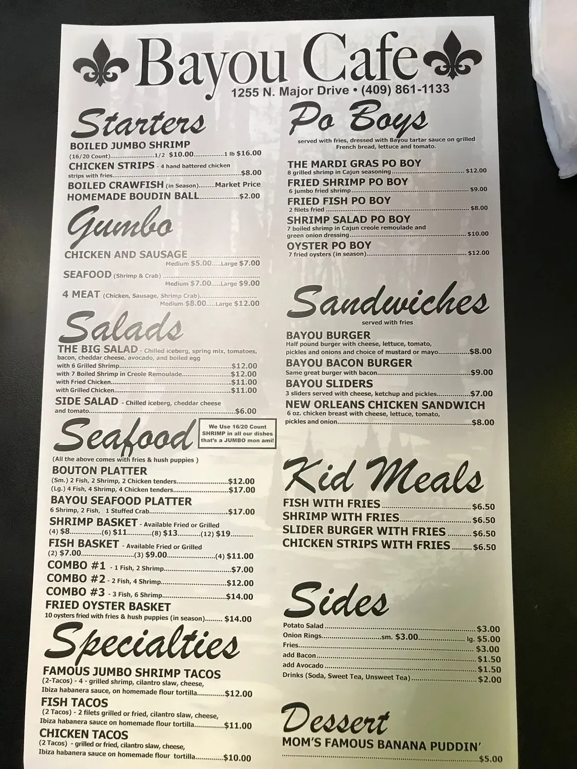 Menu 6