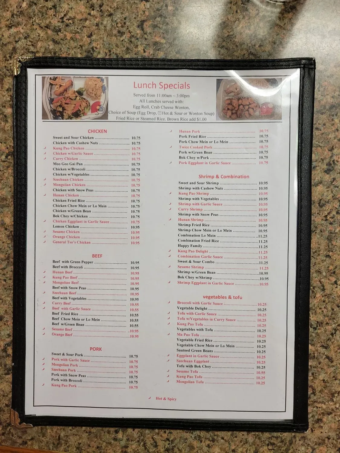 Tasty Asia Menu - Updated November 2025