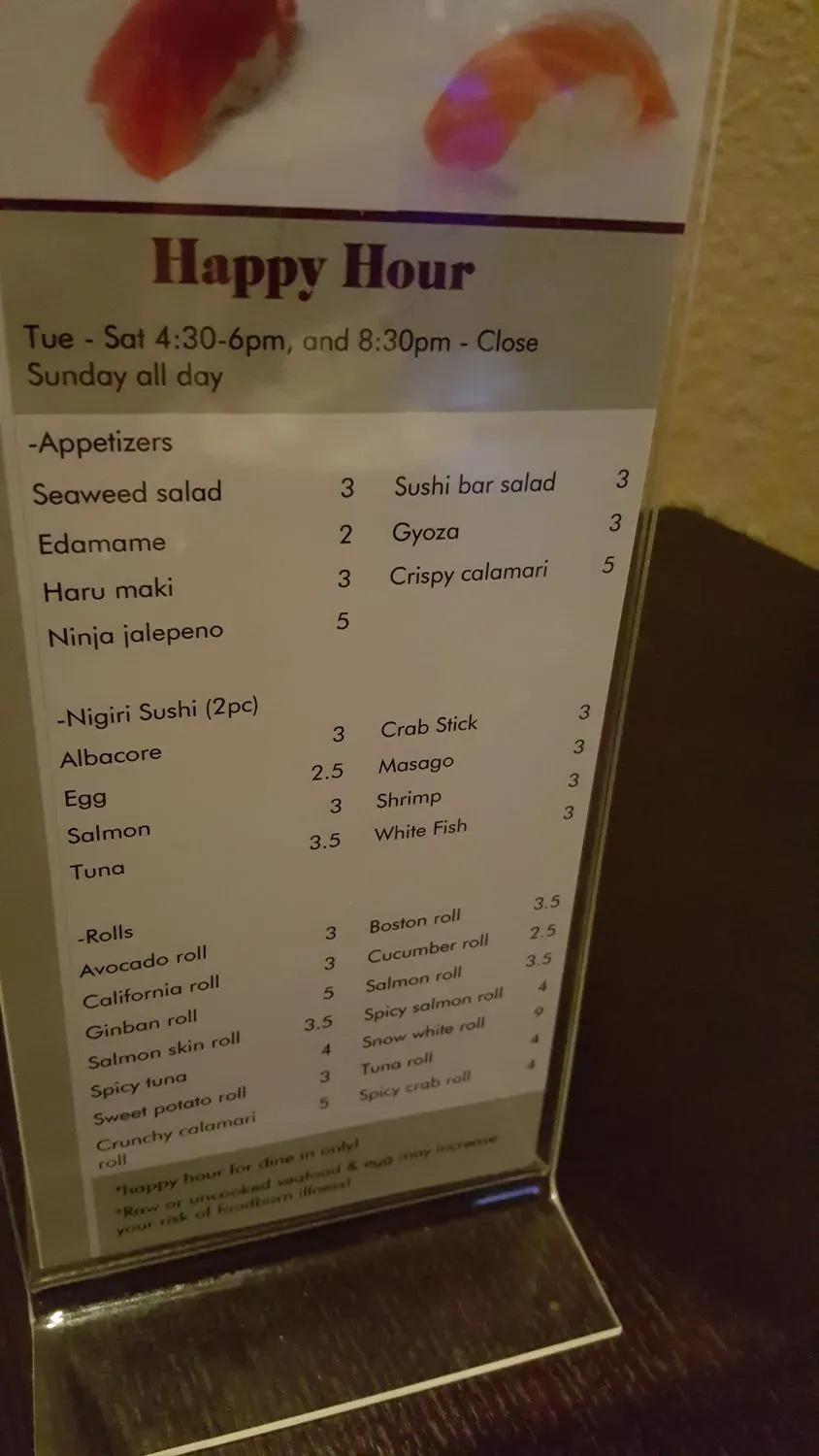 Menu 1