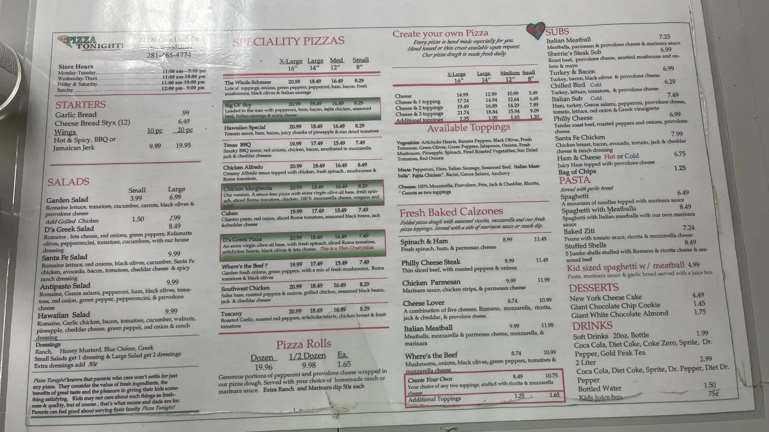 Menu 1