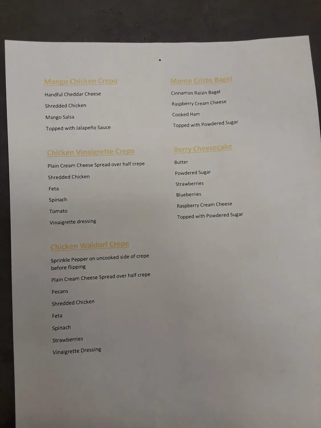 Menu 1