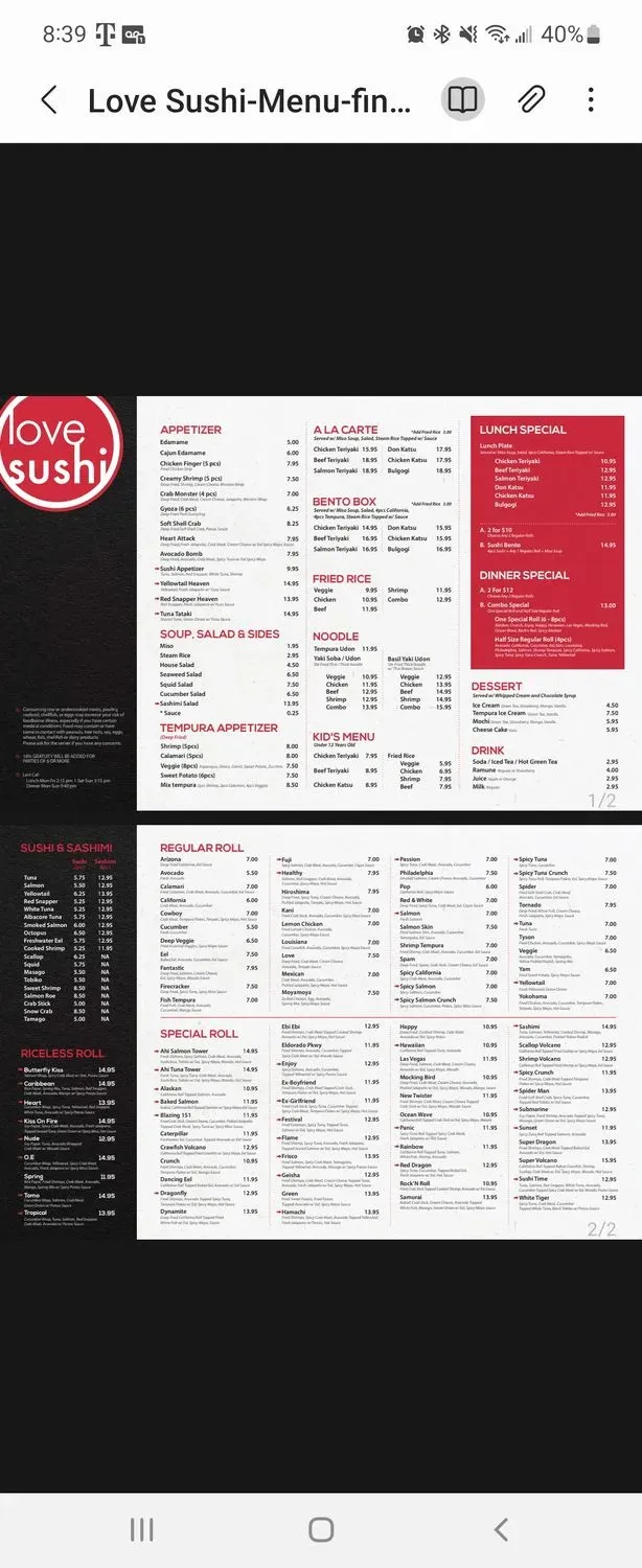 Menu 1