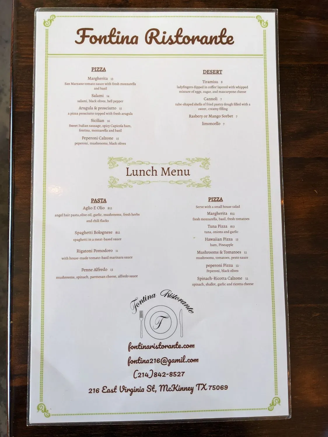 Menu 2