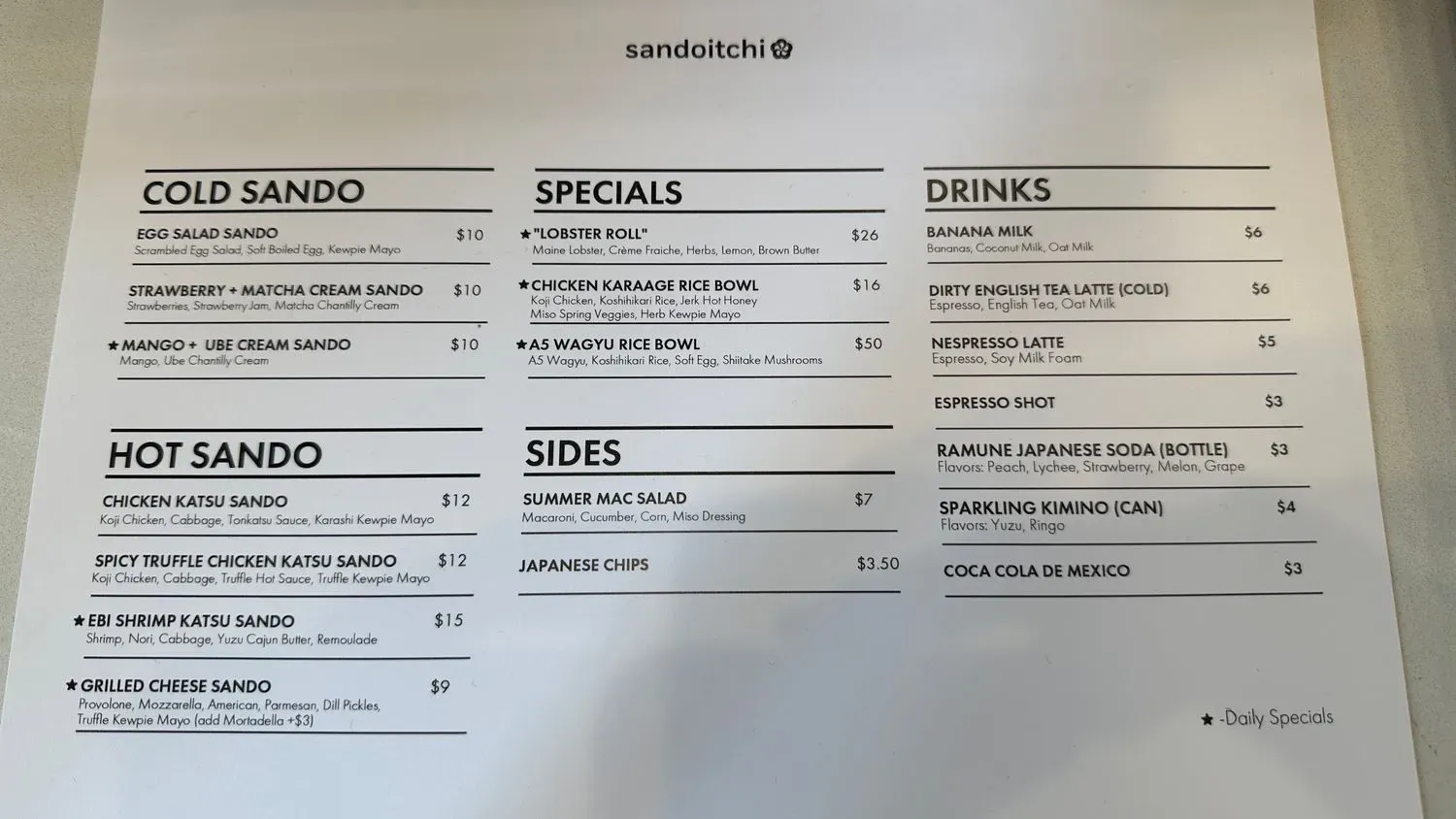 Menu 1