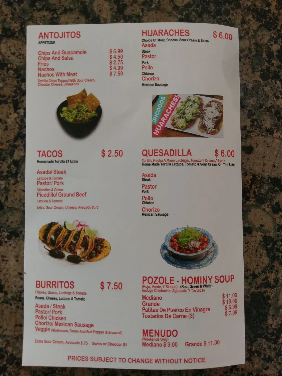 Menu 5