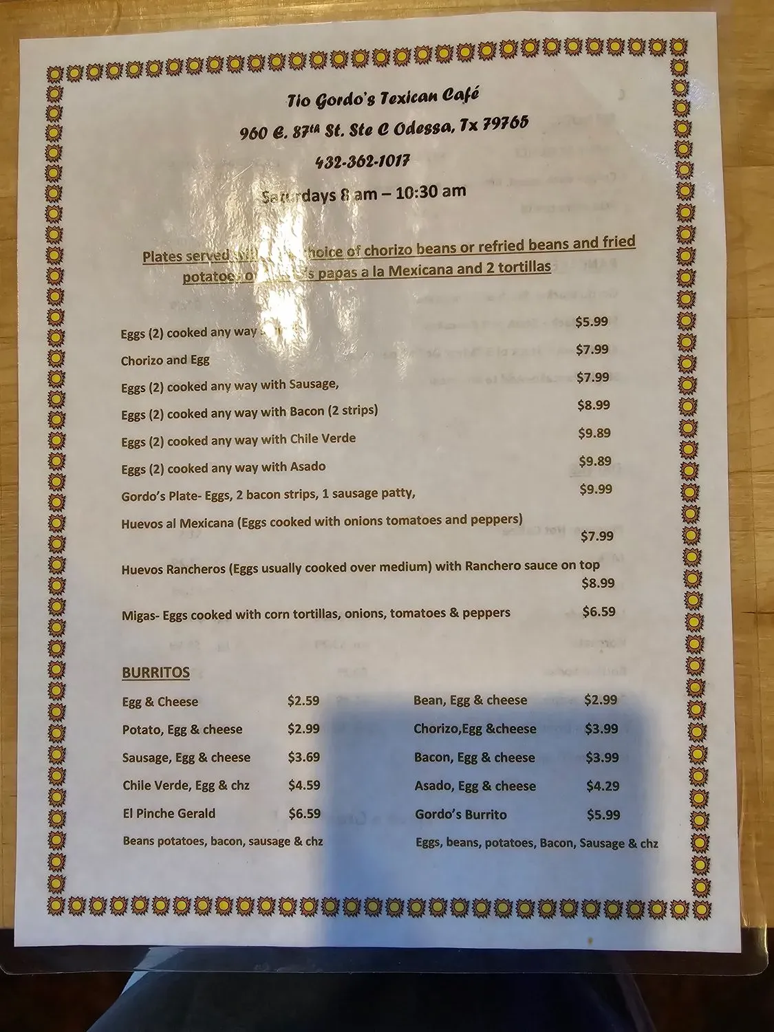 Menu 1