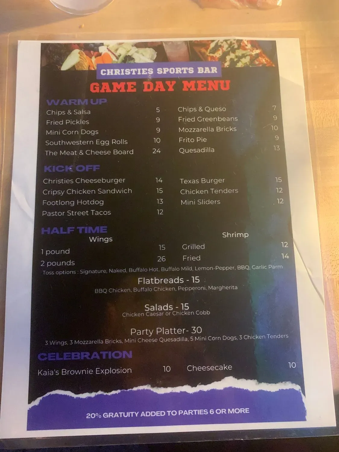 Menu 1