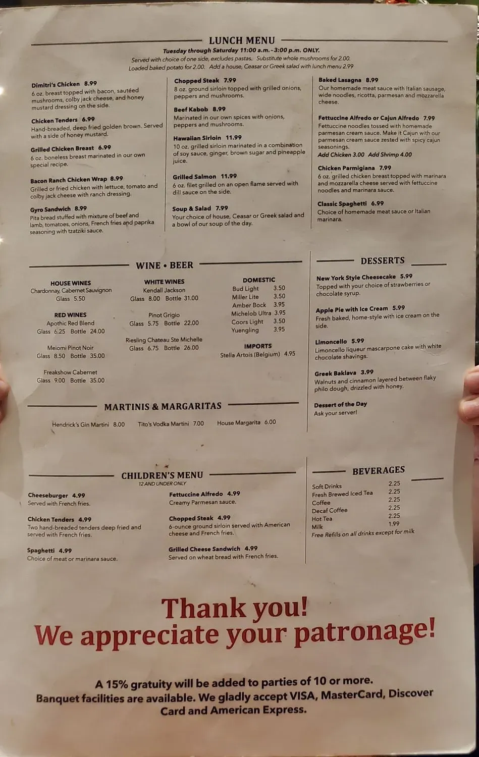 Menu 1