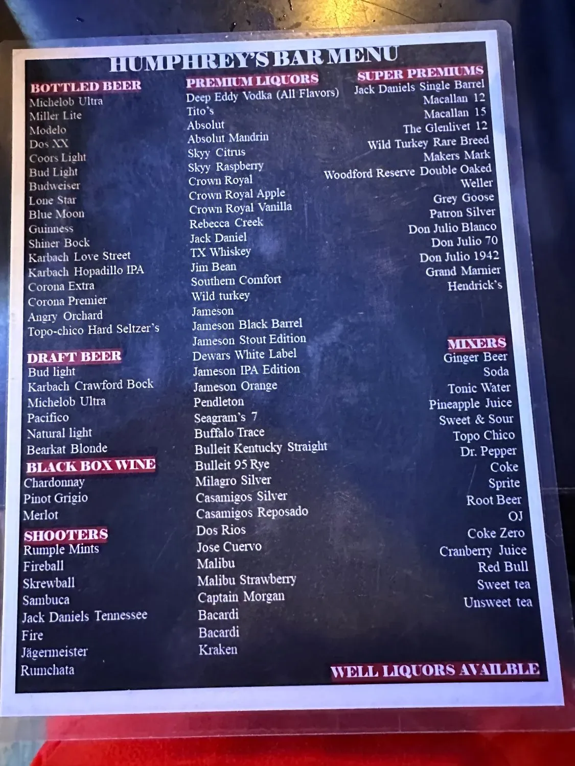 Menu 1