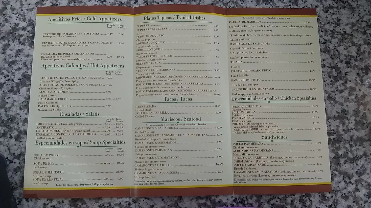 Menu 1