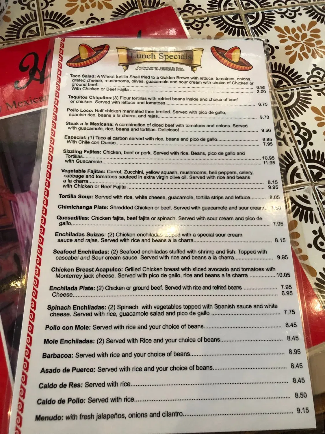 Menu 6