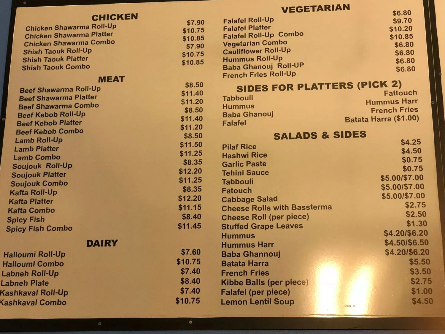 Menu 1