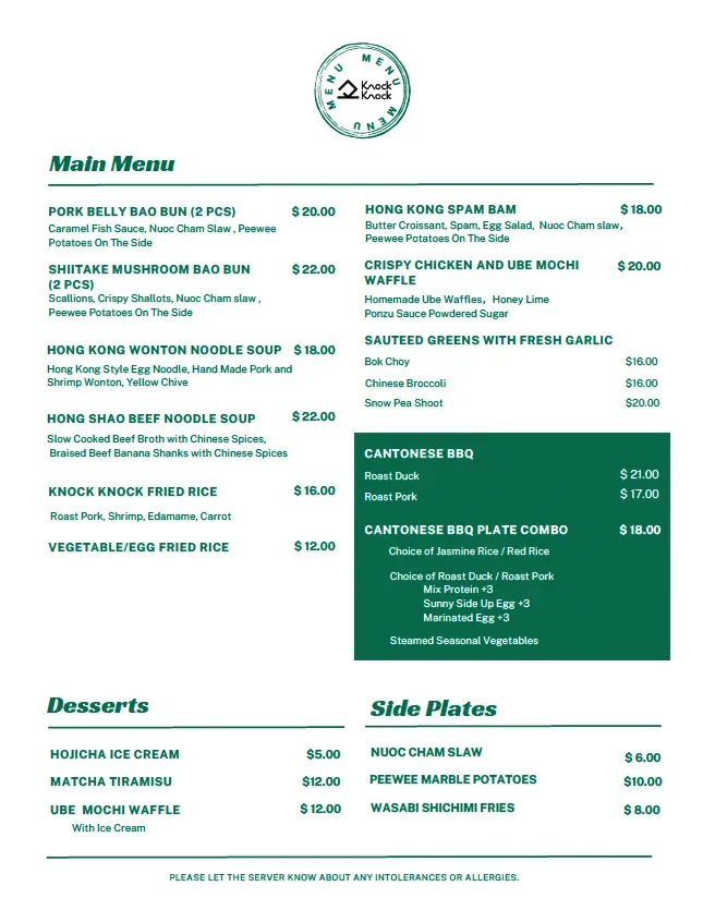 Menu 1