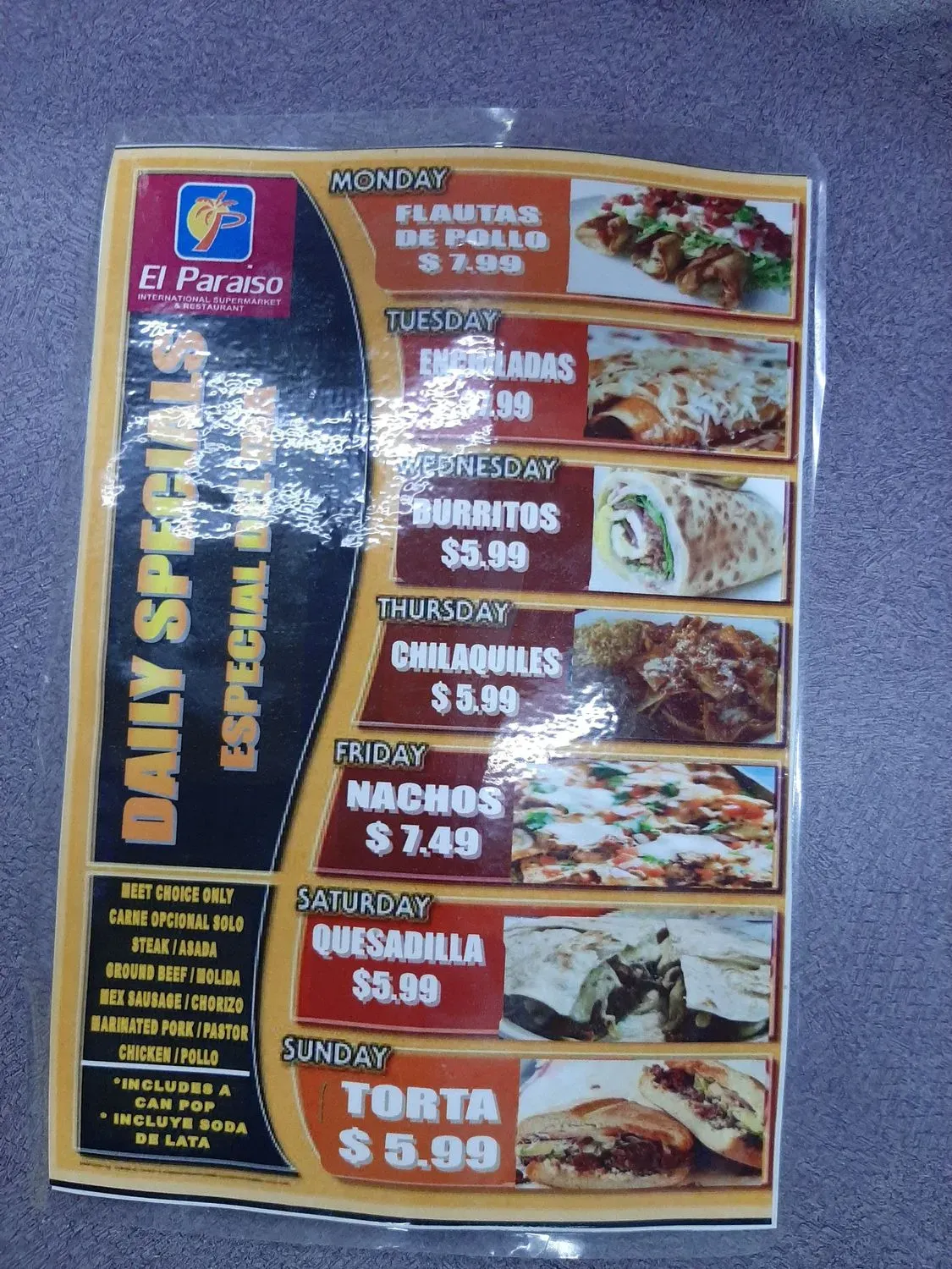 Menu 5