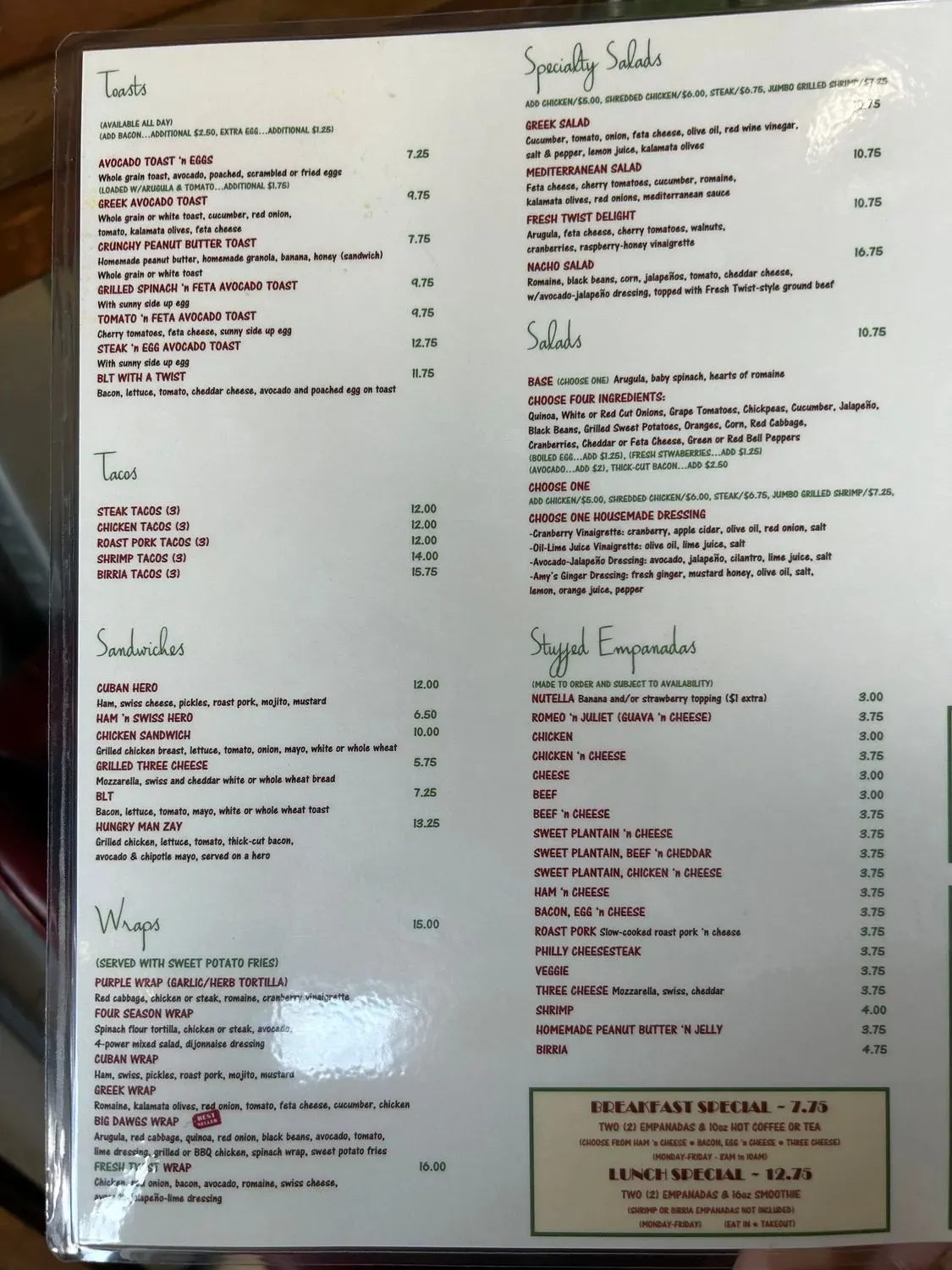 Menu 1