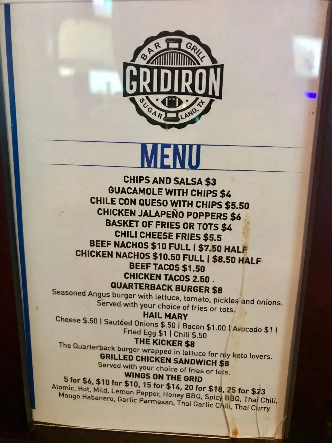 Menu 1